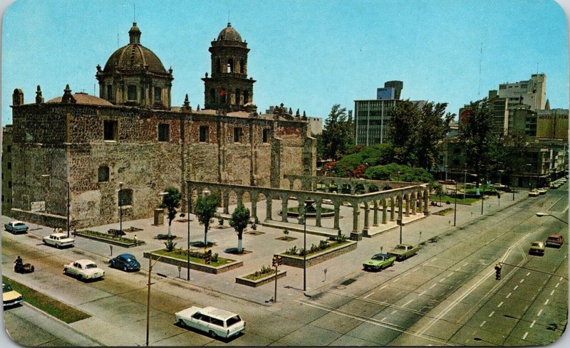Corona Ave Church St Francis Guadalajara Jalisco Mexico Postcard UNP VTG Unused 
