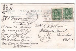 Santa Claus, 1919 Christmas Postcard Signed K. Gassaway, Muskoka Hospital Cancel