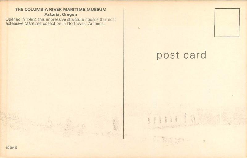 Columbia River Maritime Museum Astoria Oregon OR American Flag Postcard