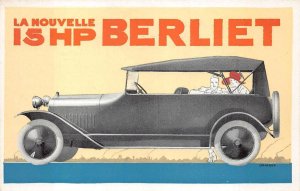 LA NOUVELLE 15 HP BERLIET CAR FRANCE DRAEGER ADVERTISING POSTCARD (c. 1910)