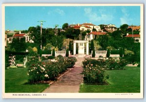 Oamaru New Zealand Postcard War Memorial c1950's PPL Hastings Vintage