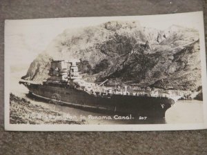 U.S.S. LEXINGTON IN THE PANAMA CANAL, R.P.P.C.