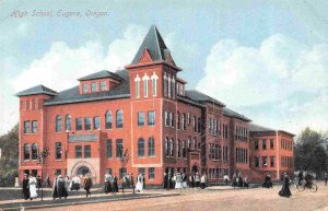 High School Eugene Oregon 1910c postcard