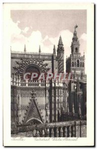 Old Postcard Sevilla Catedral Vista parcial