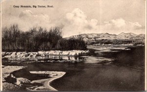 View of Crazy Mountain, Big Timber MT Vintage Postcard V61