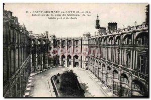 Old Postcard Saint Germain en Laye Interior of the Court of Chateau