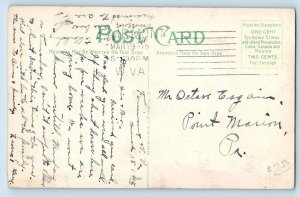 Fairmont West Virginia Postcard  First Methodist Episcopal Church 1915 Antique