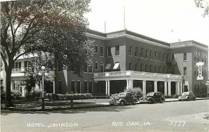 IA, Red Oak, Iowa, Hotel Johnson, No. 3777, RPPC