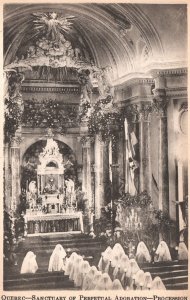 Vintage Postcard Quebec Sanctuary Of Perpetual Adoration Procession Canada