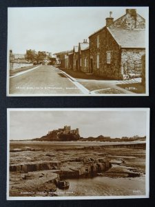 Northumberland 2 BAMBURGH CASTLE & GRACE DARLING c1930s RP Postcard by Valentine