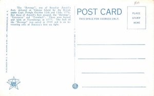 Hull of Benedict Arnolds Warship The Revenge Fort Ticonderoga, New York Postcard