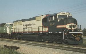 Burlington Northern-Santa Fe Locomotive Postcard Train Unit No. 9647