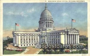 Madison, Wisconsin, WI State Capital USA 1936 light crease left top corner, m...