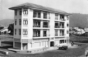 Bangui Africa Immeuble de la Paternelle Real Photo Antique Postcard J81138