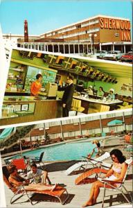 Sherwood Inn Tacoma WA Washington Pool Multiview c1974 Postcard D83
