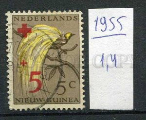 266262 Netherlands New Guinea 1955 year stamp BIRD Red Cross