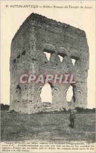 Postcard Old Building Autun Ancient Roman Temple of Janus says