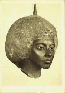 Head of the Queen Tiy Egyptian Sculpture Berlin Museum Postcard