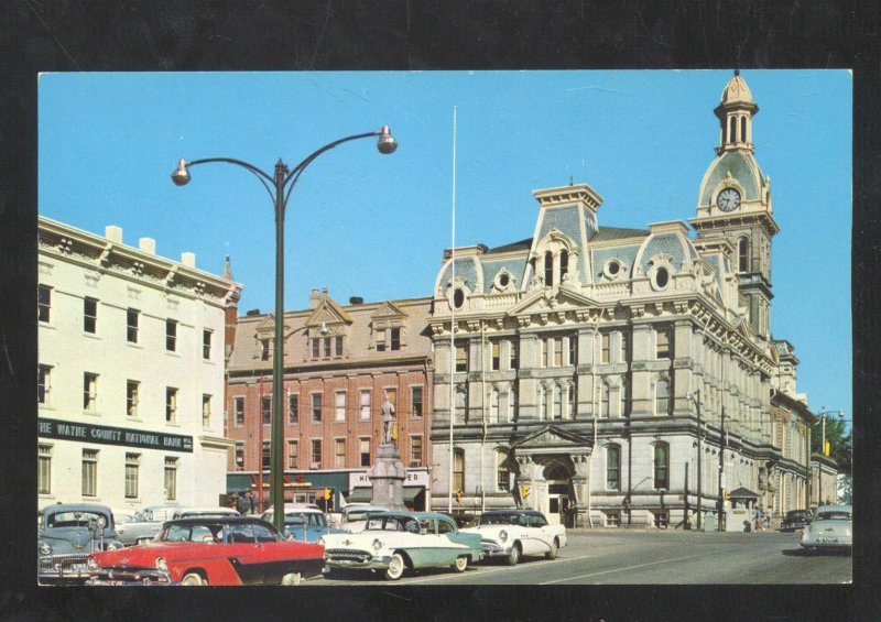 WOOSTER OHIO DOWNTOWN MAIN STREET SCENE OLD CARS VINTAGE POSTCARD