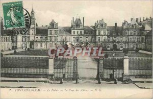 Old Postcard Fontainebleau Palace Court Farewell