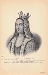 JEAN DE BOURGOGNE-FILLE de ROBERT II de BOURGOGNE PHOTO POSTCARD