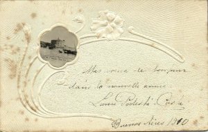 argentina, BUENOS AIRES, Casa de Inmigrantes (1909) Embossed RPPC Postcard