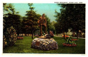 Postcard MONUMENT SCENE Storm Lake Iowa IA AR7260