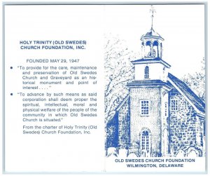 Holly Trinity Old Swedes Church Foundation Advertising Wilmington DE Postcard 