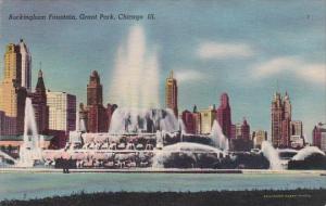 Illinois Chicago Buckingham Fountain Grant Park 1949