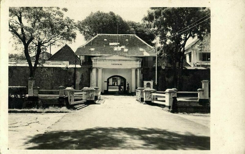 indonesia, JAVA YOGYAKARTA DJOKJA, Fort Vredeburg, KNIL (1937) RPPC Postcard