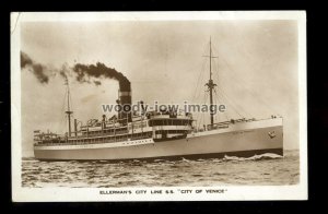 ca0275 - Ellerman Passenger Ship - City of Venice , built 1924 - postcard