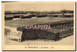 Old Postcard Deauville Gardens