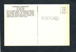 MO McDonnell Planetarium Stars Planets Forest Park St Louis Missouri Postcard