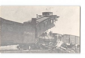 Wolfeboro New Hampshire NH Postcard 1974 Railroad Club Train Wreck at Dover NH