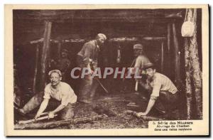 Postcard Old Mine Miners Mines Slaughter coal in an average vein