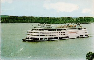 St Louis Missouri SS 'Admiral' Ship Steamer w 3 Cent Liberty Stamp Postcard H48