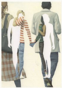 Steven Marshall Rewild Street Fashion Cut Outs Painting Postcard