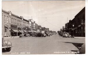 Real Photo, Egan Ave,  Downtown, Madison, South Dakota