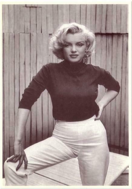 Marilyn Monroe in 1950s in White Pants Modern Postcard | Topics ...