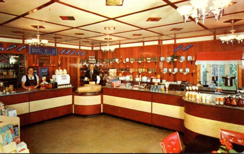 Ohio Orrville Alpine-Alpa Cheese Chalet Store Interior View 1955