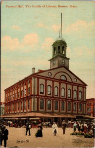 Vtg 1910s Faneuil Hall The Cradle of Liberty Boston Massachusetts MA Postcard