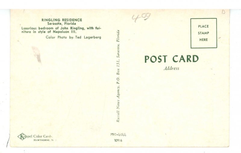 FL - Sarasota. The Ringling Mansion, John Ringling Bedroom