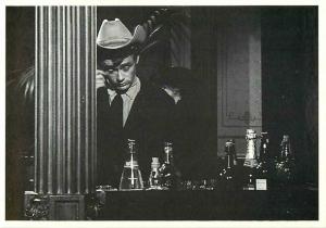 James Dean in Cowboy Hat at a Bar in Giant Movie Postcard