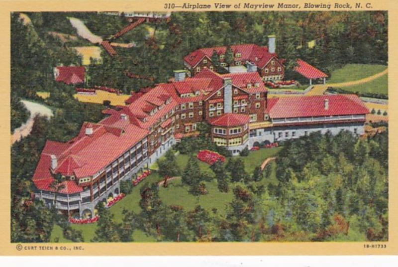 North Carolina Blowing Rock Airplane View Of Mayview Manor Curteich