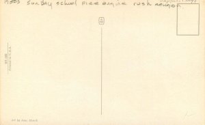 1950s Sunday School fire engine Rush Religion ST-583 Postcard 22-8681