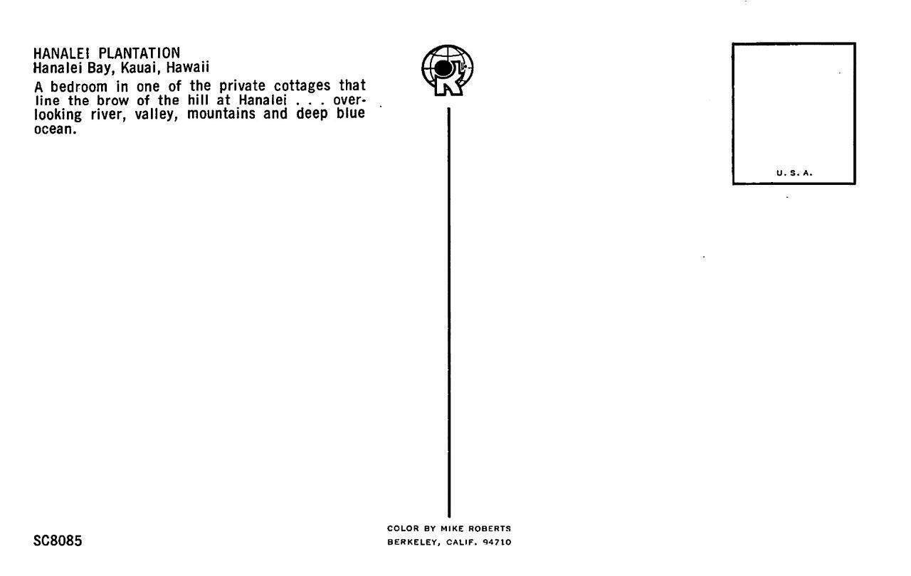 HANALEI PLANTATION Kauai, Hawaii 1960s MidCentury Modern Room Interior