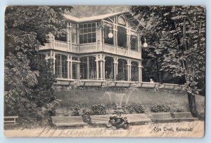 Halmstad Halland Sweden Postcard Big House Building Ofre Tivoli 1905 Posted