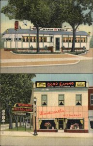 Geneva New York NY Texaco Grille Restaurant Diner Linen Vintage Postcard