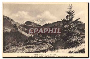 Old Postcard Morzine Haute Savoie His telepherique Its Winter Sports Mont Bla...