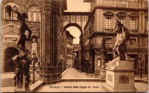postcard Florence, Italy - Interior of the Loggia dei Lanzi